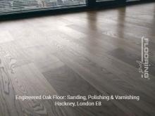 Engineered oak floor: sanding, polishing & varnishing in Hackney 3
