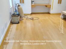 Engineered oak flooring - restoration and staining service in Wimbledon 1