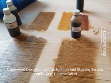 Engineered oak flooring - restoration and staining service in Wimbledon 3