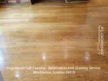 Engineered oak flooring - restoration and staining service in Wimbledon 5
