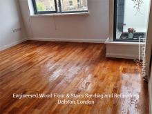 Engineered wood floor & stairs sanding and refinishing in Dalston 1
