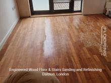 Engineered wood floor & stairs sanding and refinishing in Dalston 3