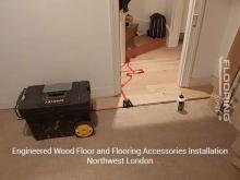 Engineered wood floor and flooring accessories installation in Northwest London