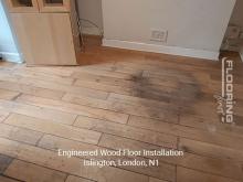 Engineered wood floor installation in Islington 1