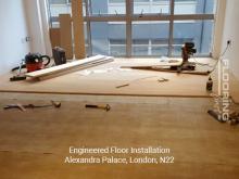 Engineered wood floor installation in Alexandra Palace