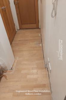 Engineered wood floor installation in Holborn