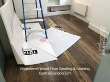 Engineered wood floor sanding & staining in Central London 1