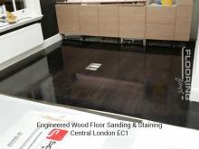 Engineered wood floor sanding & staining in Central London 2