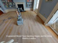 Engineered wood floor sanding, repair and re-oiling in Pimlico 4