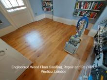 Engineered wood floor sanding, repair and re-oiling in Pimlico 5