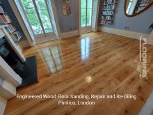 Engineered wood floor sanding, repair and re-oiling in Pimlico 9