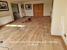 Engineered wood floor sanding and lacquering in St Albans