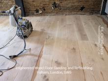 Engineered wood floor sanding and refinishing in Fulham, SW6