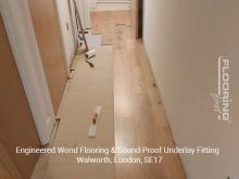 Engineered wood flooring & sound-proof underlay fitting in Walworth