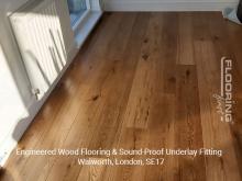 Engineered wood flooring & sound-proof underlay fitting in Walworth 7