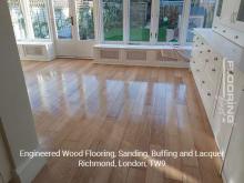 Engineered wood flooring, sanding, buffing and lacquer in Richmond 4