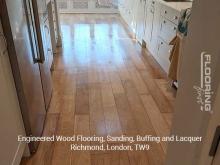 Engineered wood flooring, sanding, buffing and lacquer in Richmond 5