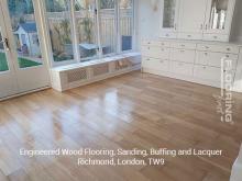 Engineered wood flooring, sanding, buffing and lacquer in Richmond 6