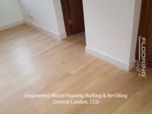 Engineered wood flooring buffing & re-oiling in Central London 1