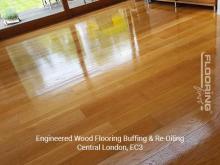 Engineered wood flooring buffing & re-oiling in Central London 4
