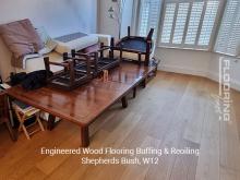 Engineered wood flooring buffing & reoiling in Shepherds Bush