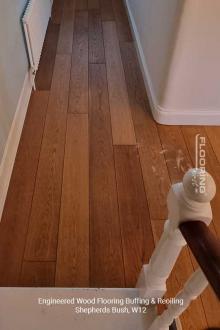 Engineered wood flooring buffing & reoiling in Shepherds Bush 4