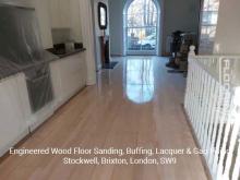 Engineered wood flooring sanding, buffing, lacquer & gap filling in Stockwell, Brixton 2