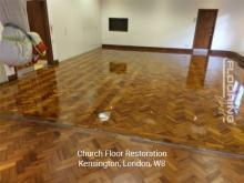 Essex Church in Notting Hill Gate - parquet floor sanding & restoration 1
