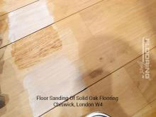 Floor sanding of solid oak flooring in Chiswick