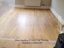 Floor sanding of solid oak flooring in Chiswick 3