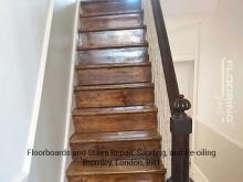 Floorboards and stairs repair, sanding, and re-oiling in Bromley 5