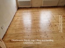 Floorboards repair, gap filling and sanding in Lewisham 5