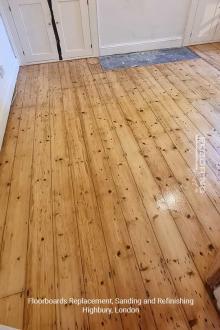 Floorboards replacement, sanding and refinishing in Highbury 4