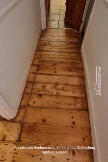Floorboards replacement, sanding and refinishing in Highbury 5