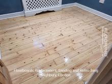 Floorboards replacement, sanding and refinishing in Highbury 7