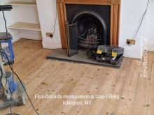 Floorboards restoration & gap filling in Islington 3