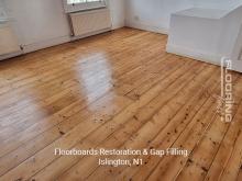 Floorboards restoration & gap filling in Islington 7