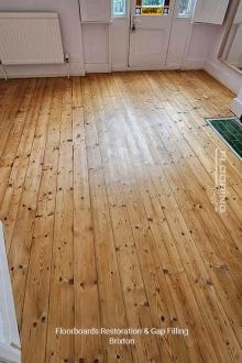 Floorboards restoration & gap filling in Brixton 10