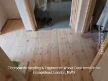 Floorboards sanding & engineered wood floor installation in Hampstead 3