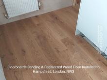 Floorboards sanding & engineered wood floor installation in Hampstead 9