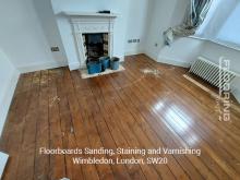 Floorboards sanding, staining and varnishing in Wimbledon, SW20