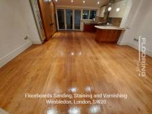 Floorboards sanding, staining and varnishing in Wimbledon, SW20 - 2