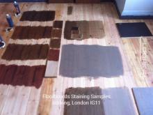 Floorboards staining samples in Barking
