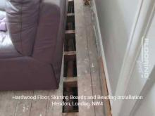 Hardwood floor, skirting boards and beading installation in Hendon