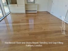 Hardwood floor and stairs repair, sanding and gap filling in Fulham 4