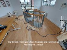 Hardwood floor and stairs sanding and refinishing in Kensington 9