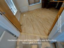 Hardwood floor and stairs sanding and refinishing in Kensington 11