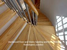 Hardwood floor and stairs sanding and refinishing in Kensington 12