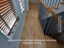 Hardwood floor and stairs sanding and refinishing in Kensington 13
