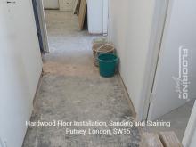 Hardwood floor installation, sanding and staining in Putney 1